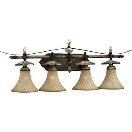 Quorum International Alpine 4 Light 33" Wide Vanity Light Autumn Dusk