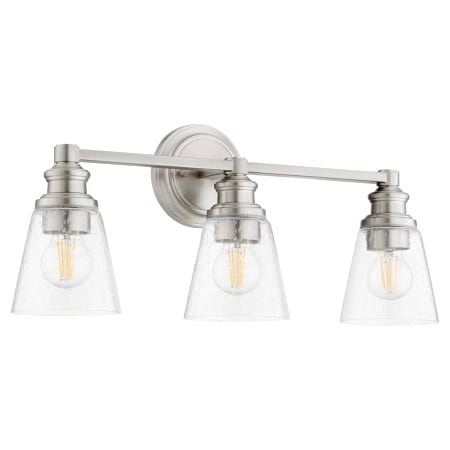 Quorum International Dunbar 3 Light 23" Wide Bathroom Vanity Light Satin Nickel