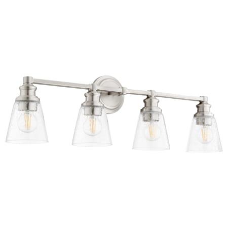 Quorum International Dunbar 4 Light 32" Wide Bathroom Vanity Light Satin Nickel