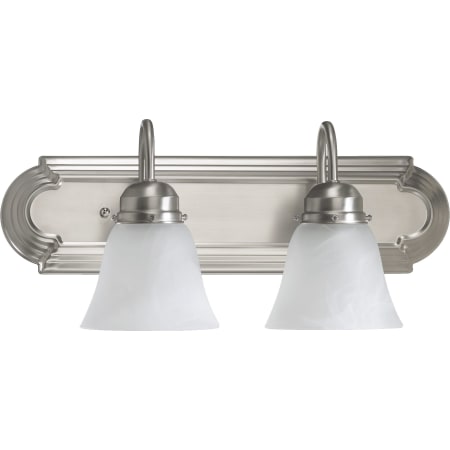 Quorum International Fort Worth 2 Light 18" Wide Vanity Light with Shades Satin Nickel