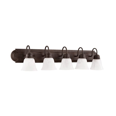 Quorum International Five Light 36" Wide Bathroom Fixture Toasted Sienna