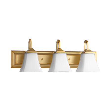 Quorum International 3 Light 24" Wide Bathroom Vanity Light Aged Brass