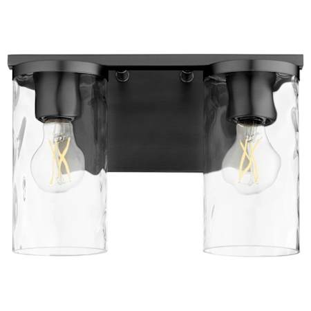 Quorum International Steinway 2 Light 12" Wide Vanity Light Matte Black