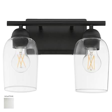 Quorum International Lacy 2 Light 13" Wide Vanity Light Satin Nickel