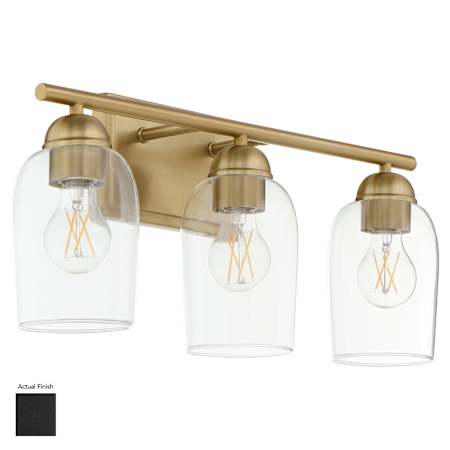 Quorum International Lacy 3 Light 21" Wide Vanity Light Matte Black