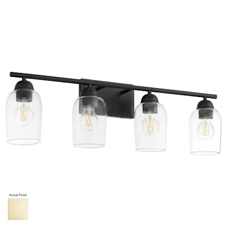 Quorum International Lacy 4 Light 30" Wide Vanity Light Aged Brass