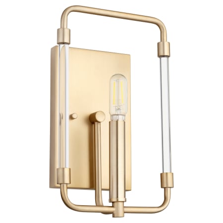 Quorum International Optic 11" Tall Bathroom Sconce Aged Brass