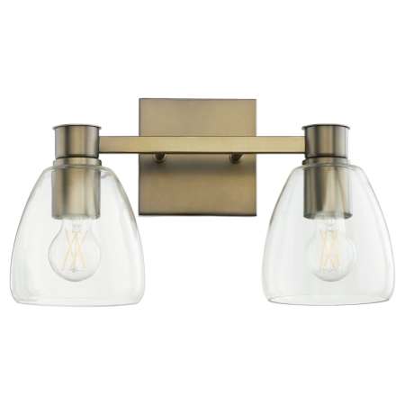 Quorum International Relo 2 Light 17" Wide Vanity Light Dark Brass