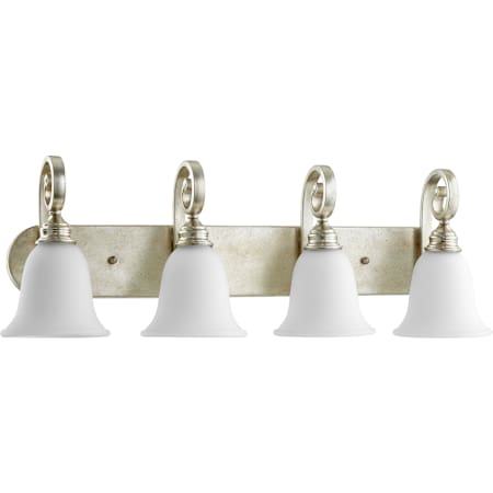 Quorum International Bryant 4 Light 31-1/2" Wide Bathroom Vanity Light Aged Silver Leaf