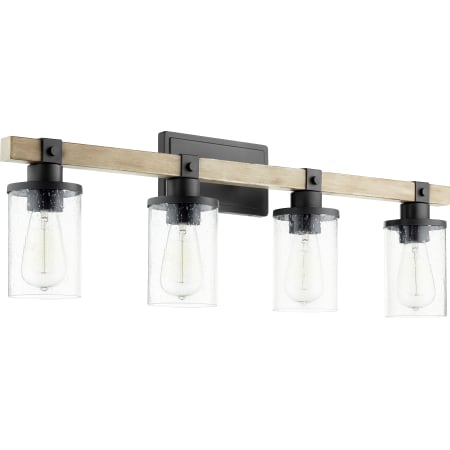 Quorum International Alpine 4 Light 33" Wide Vanity Light Noir / Driftwood