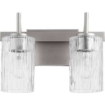Quorum International Fort Worth 2 Light 13" Wide Vanity Light Satin Nickel