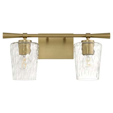 Quorum International Cassini 2 Light 19" Wide Vanity Light Aged Brass