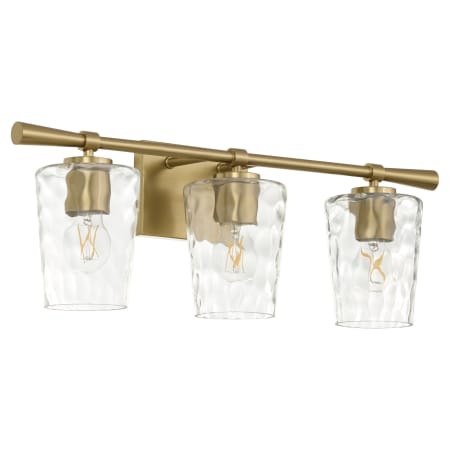 Quorum International Cassini 3 Light 25" Wide Vanity Light Aged Brass