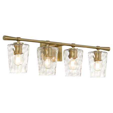 Quorum International Cassini 4 Light 33" Wide Vanity Light Aged Brass