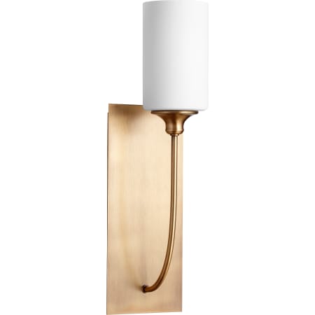 Quorum International Celeste Single Light 5-1/4" Wide Bathroom Sconce Aged Brass