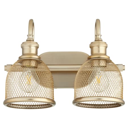 Quorum International Omni 2 Light 15" Wide Vanity Light Aged Brass