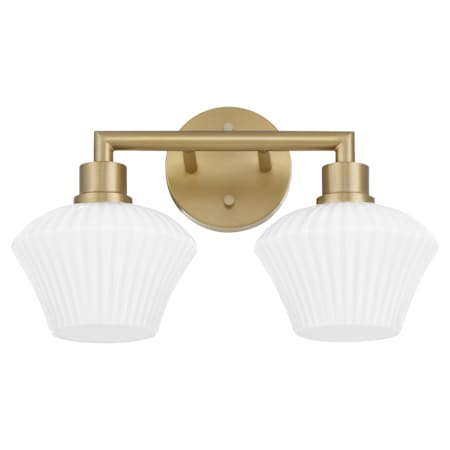 Quorum International Belinder 2 Light 16" Wide Vanity Light Aged Brass