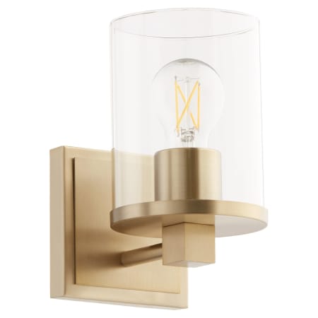 Quorum International Bolton 9" Tall Bathroom Sconce Aged Brass