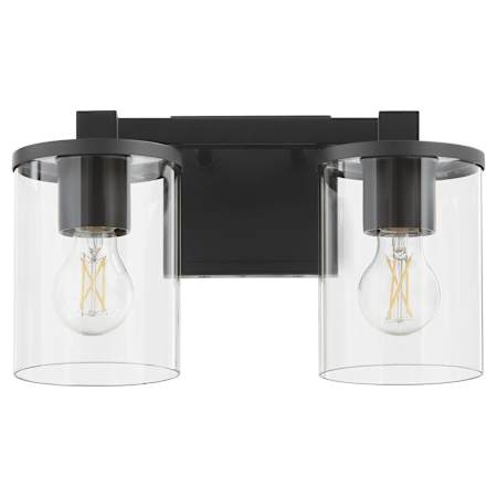 Quorum International Bolton 2 Light 14" Wide Vanity Light Matte Black