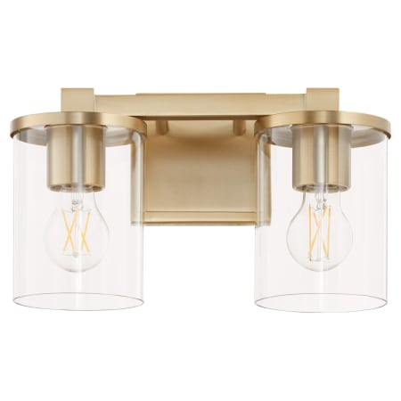 Quorum International Bolton 2 Light 14" Wide Vanity Light Aged Brass