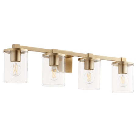Quorum International Bolton 4 Light 31" Wide Vanity Light Aged Brass