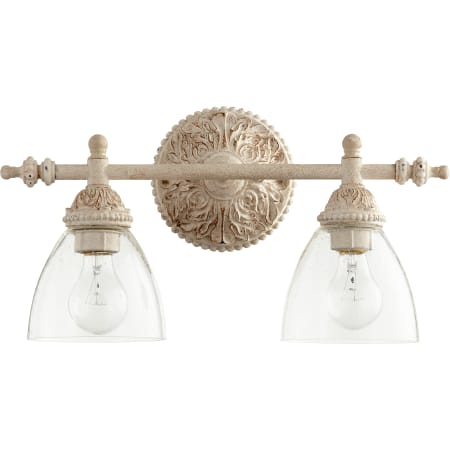Quorum International 2 Light 17-1/2" Wide Bathroom Vanity Light Persian White / Clear Seeded