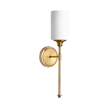 Quorum International Celeste Single Light 5" Wide Wallchiere Bathroom Sconce Aged Brass