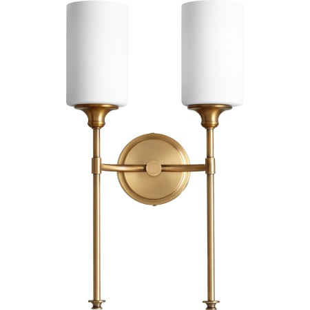 Quorum International Celeste 2 Light 10-3/4" Wide Bathroom Vanity Light Aged Brass