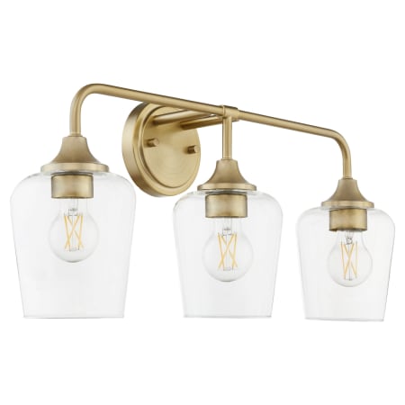 Quorum International Goodwin 3 Light 23" Wide Vanity Light Aged Brass