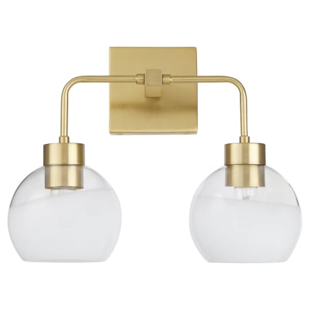 Quorum International Cassini 2 Light 15" Wide Vanity Light Aged Brass
