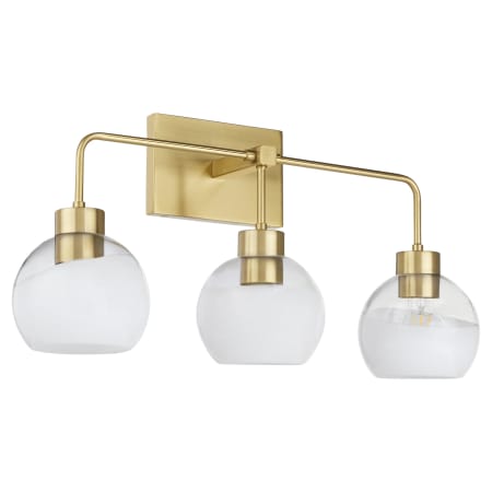 Quorum International Cassini 3 Light 24" Wide Vanity Light Aged Brass