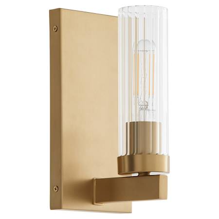 Quorum International Kilbey 10" Tall Bathroom Sconce Aged Brass
