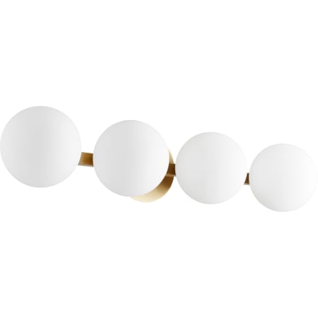 Quorum International 4 Light 30" Wide Vanity Light Aged Brass