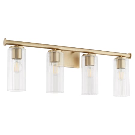 Quorum International Mercier 4 Light 32" Wide Vanity Light Aged Brass