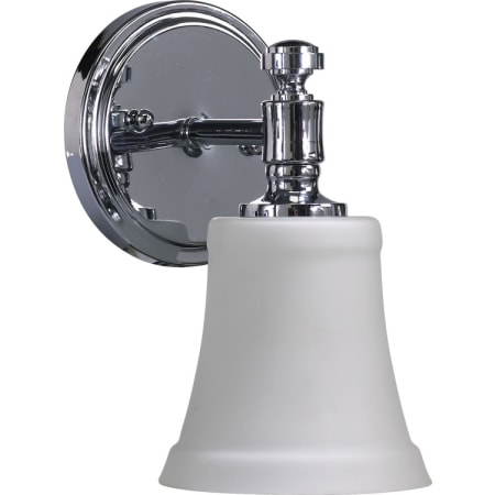 Quorum International Rossington Single Light 5-1/8" Wide Bathroom Sconce Chrome