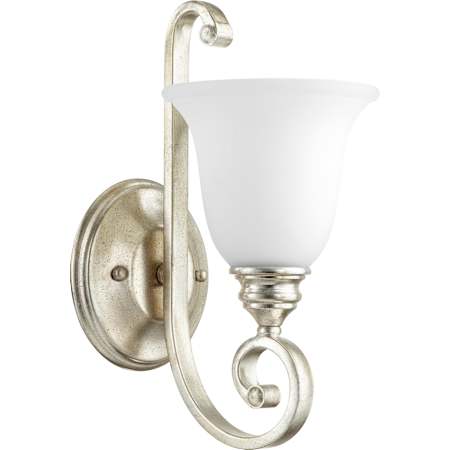 Quorum International Bryant Single Light 6-1/2" Wide Bathroom Sconce Aged Silver Leaf