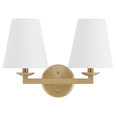 Quorum International Karnes 2 Light 9" Tall Wall Sconce Aged Brass