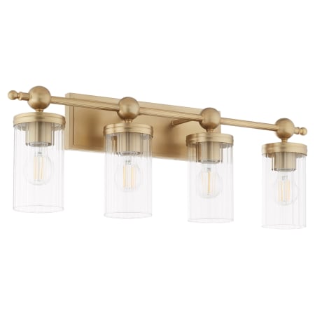 Quorum International Lee Boulevard 4 Light 30" Wide Vanity Light Aged Brass