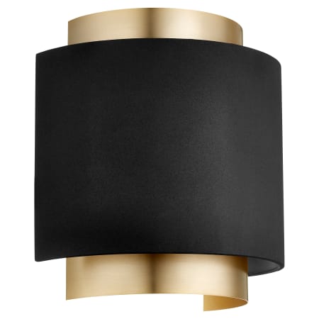 Quorum International 11" Tall Wall Sconce Noir / Aged Brass