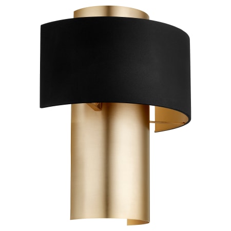 Quorum International 15" Tall Wall Sconce Noir / Aged Brass