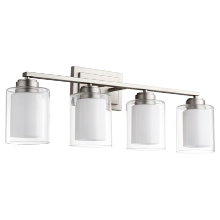 Quorum International Fort Worth 4 Light 29" Wide Vanity Light Satin Nickel