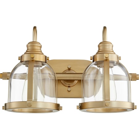 Quorum International 2 Light 16" Wide Bathroom Vanity Light Aged Brass