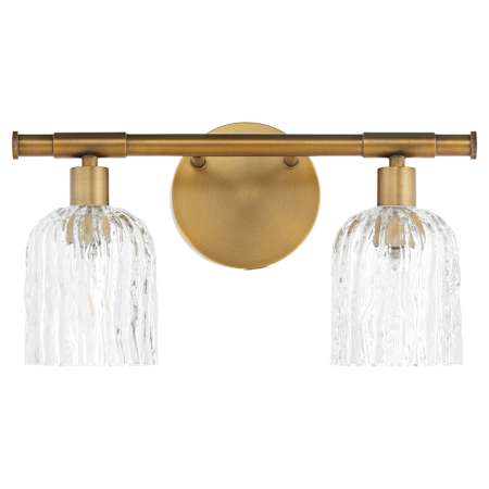 Quorum International Meriam 2 Light 9" Tall Wall Sconce Brushed Brass