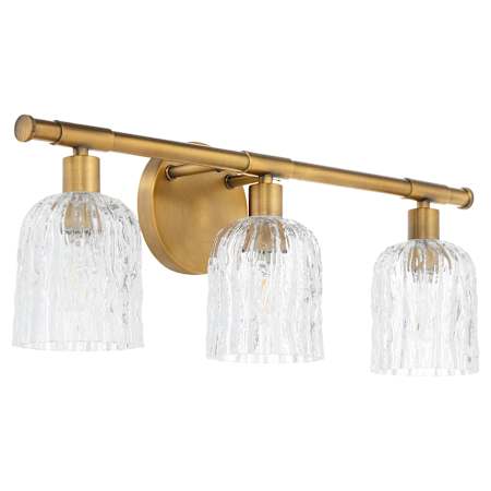 Quorum International Meriam 3 Light 32" Wide Vanity Light Brushed Brass