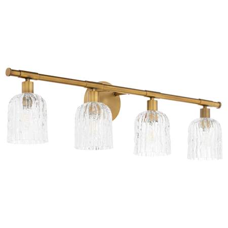 Quorum International Meriam 4 Light 32" Wide Vanity Light Brushed Brass