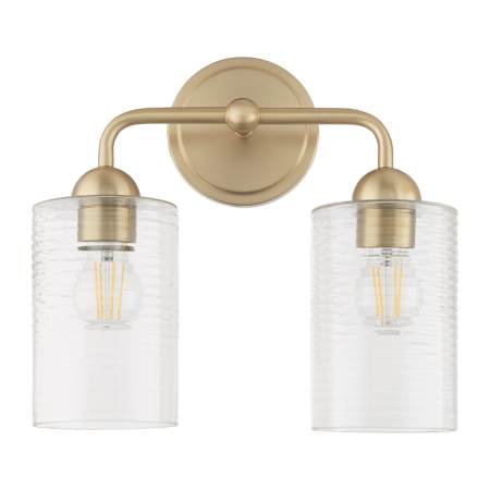 Quorum International Charlotte 2 Light 14" Wide Vanity Light Aged Brass