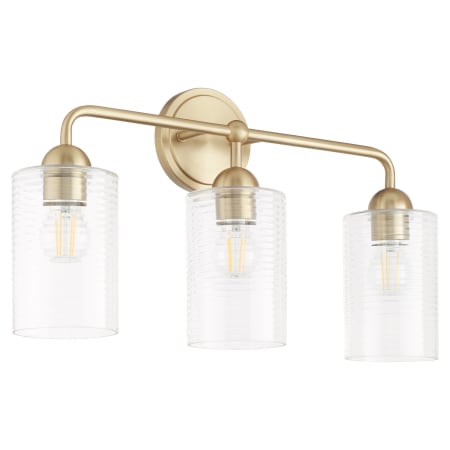Quorum International Charlotte 3 Light 24" Wide Vanity Light Aged Brass