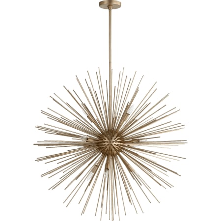Quorum International Electra 10 Light Large Pendant Aged Silver Leaf
