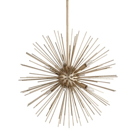 Quorum International Electra 8 Light Large Pendant Aged Silver Leaf