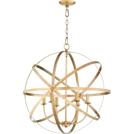 Quorum International Celeste 6 Light 25-1/2" Wide Taper Candle Chandelier Aged Brass